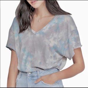 Free People Grey Storm Combo V Tee